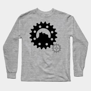 Steam Punk 'The Builders' Cog and Castle Design Long Sleeve T-Shirt